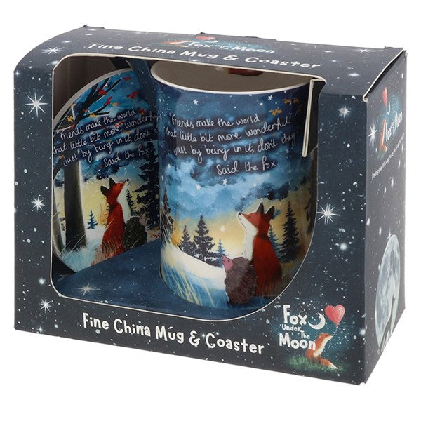 Fox Under The Moon Mug & Coaster Set – friend
