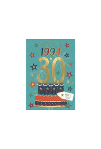 Born in 1994 - 30th birthday card (male)