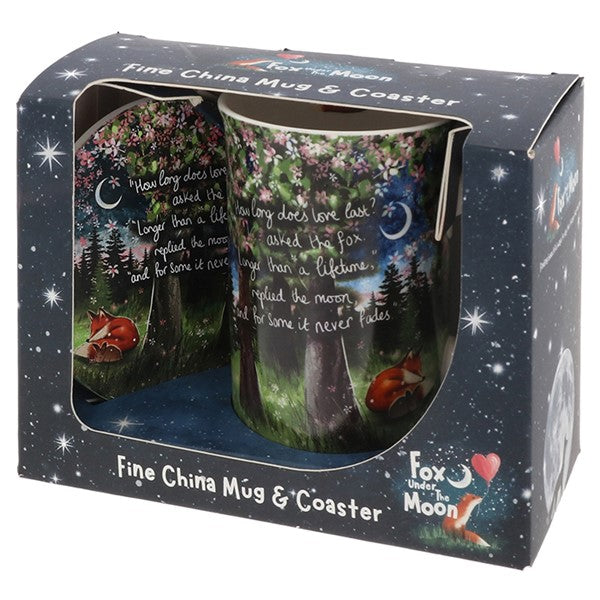 Fox Under The Moon Mug & Coaster Set – love