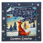 Fox Under The Moon Coaster Simply You