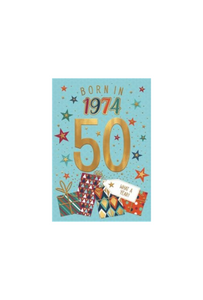 Born in 1974 - 50th birthday card (male)