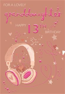 Lovely Granddaughter 13th Birthday card