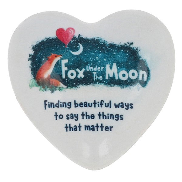 Fox Under The Moon heart Tokens