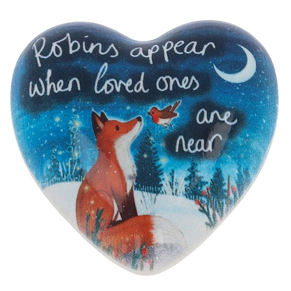 Fox Under The Moon heart Tokens