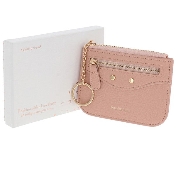 Ladies card & coin pink wallet