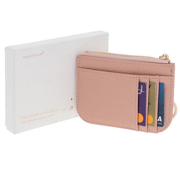 Ladies card & coin pink wallet