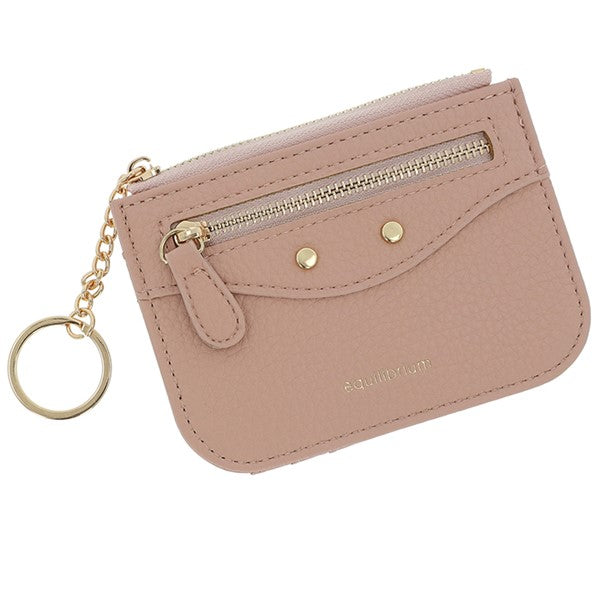 Ladies card & coin pink wallet