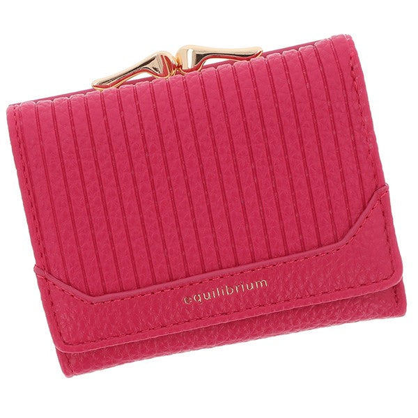 Ladies small lined clasp purse - pink