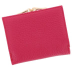 Ladies small lined clasp purse - pink