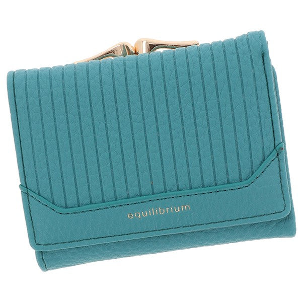 Ladies small lined clasp purse - teal