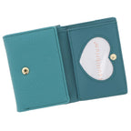 Ladies small lined clasp purse - teal