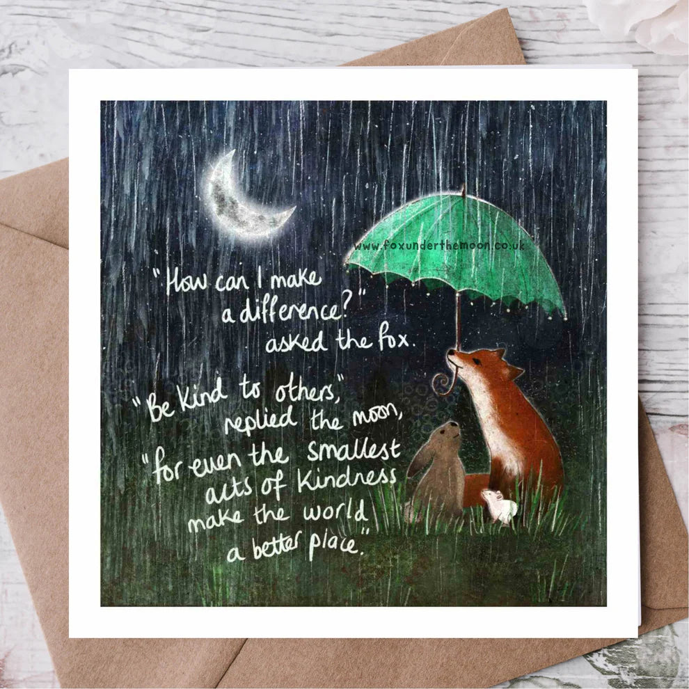 "Kindness" Thank You & Appreciation Card by Fox Under The Mo