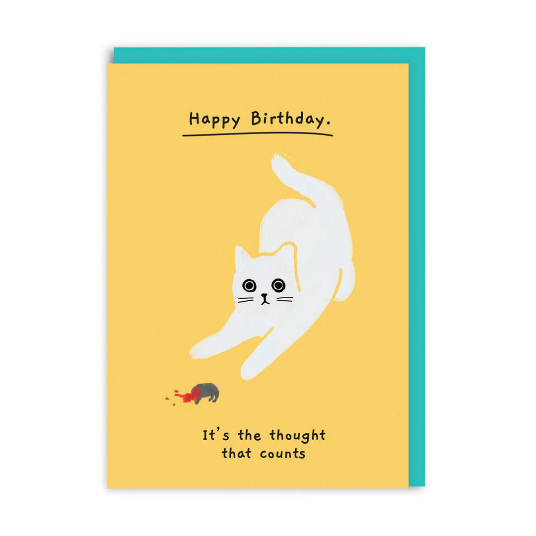 The thought that counts- Ken the cat birthday card