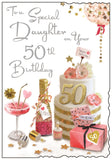Daughter on your 50th Birthday - Jonny Javelin card