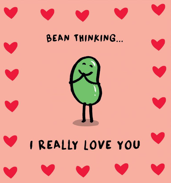 Bean thinking - Valentine's card