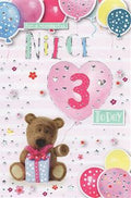 To a special Niece on your 3rd Birthday card