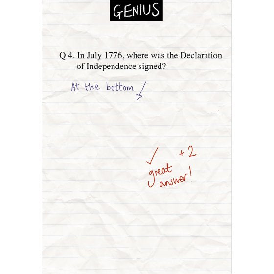 Declaration of independence  blank card