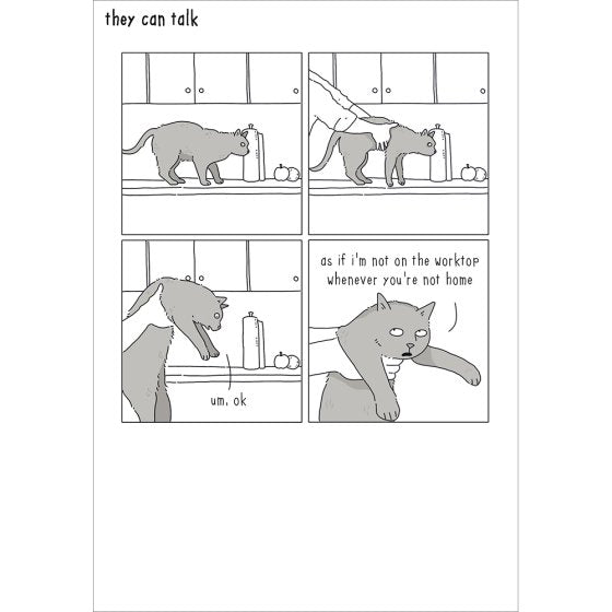 On the worktop - They Can Talk greetings card