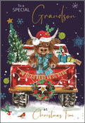 Grandson (highland cow) - Christmas Card