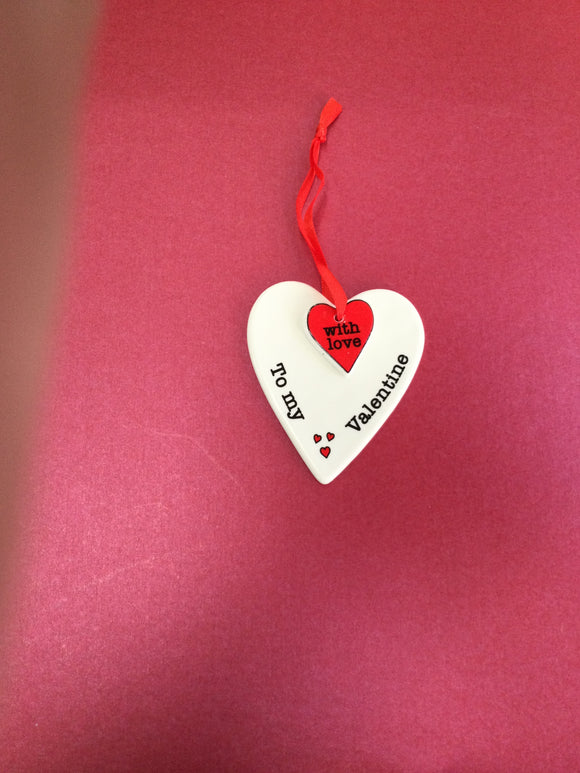 Ceramic heart plaque _ Valentine gift