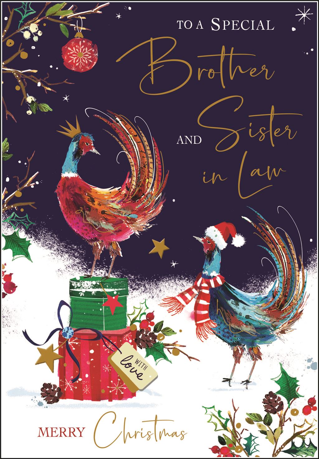 Brother & Sister in Law (pheasants) - Christmas Card