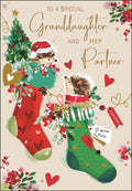Granddaughter & Partner (hedgehogs) - Christmas Card