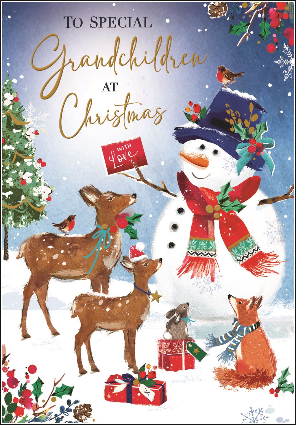 Grandchildren (Snowman) - Christmas Card