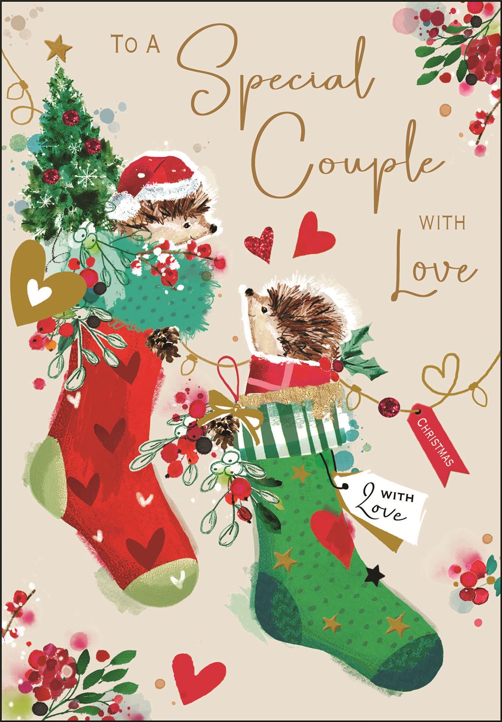 Special Couple (hedgehogs) - Christmas Card