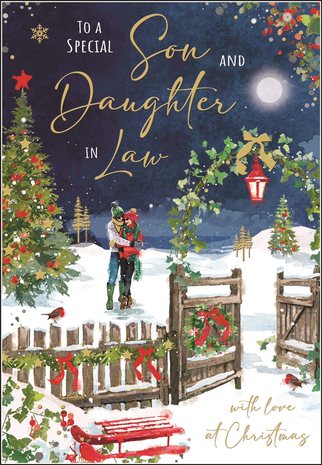 Son & Daughter in Law (arched gate) - Christmas Card