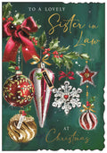 Sister in Law (baubles) - Christmas Card