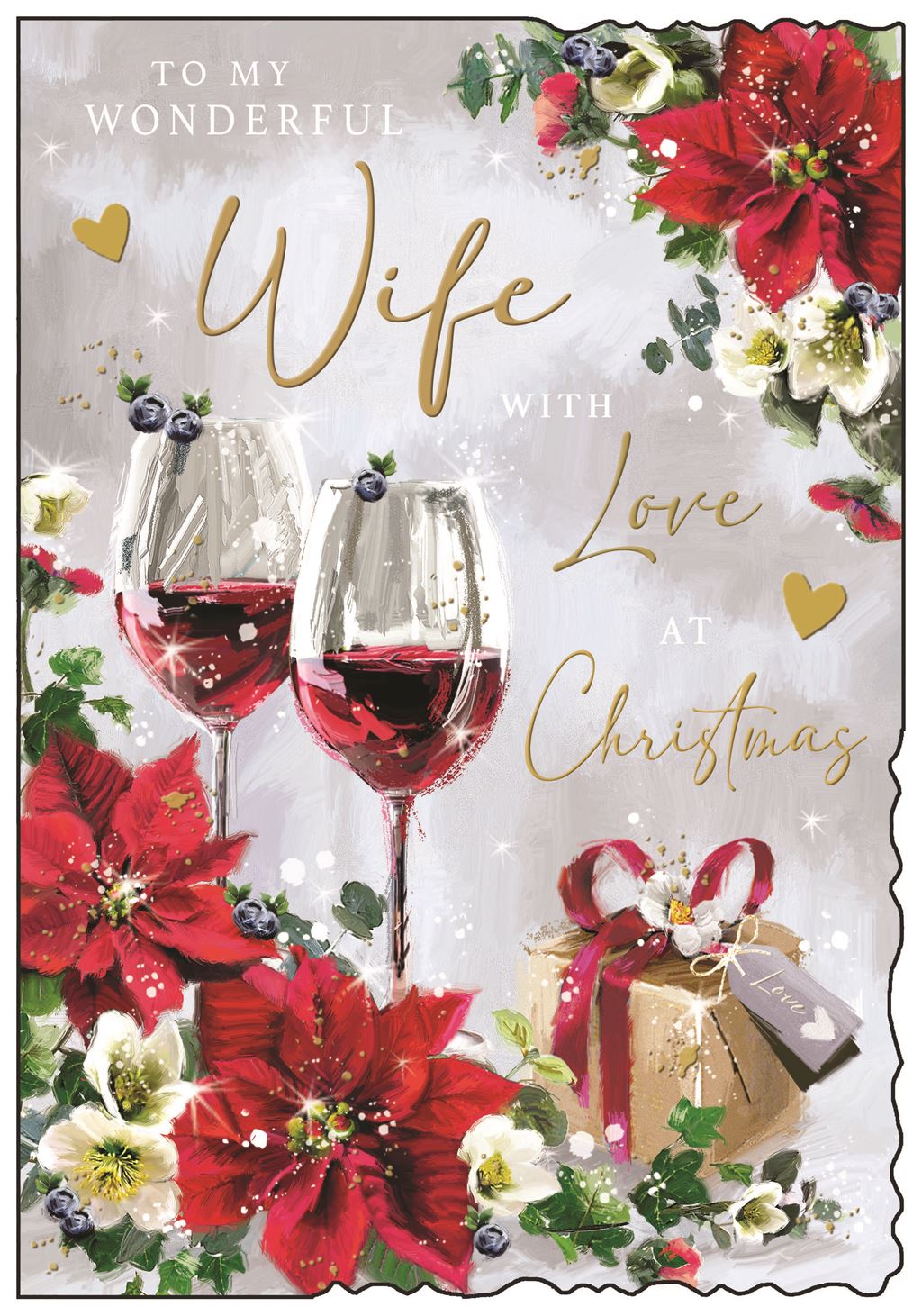 Wife (red wine) - Christmas Card