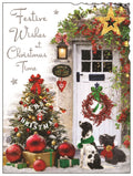 Festive Wishes (front door) - Christmas Card
