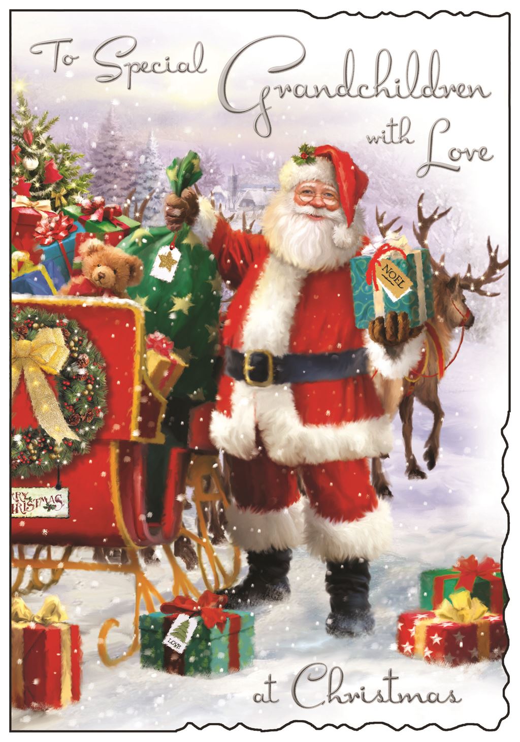 Grandchildren (santa sleigh) - Christmas Card