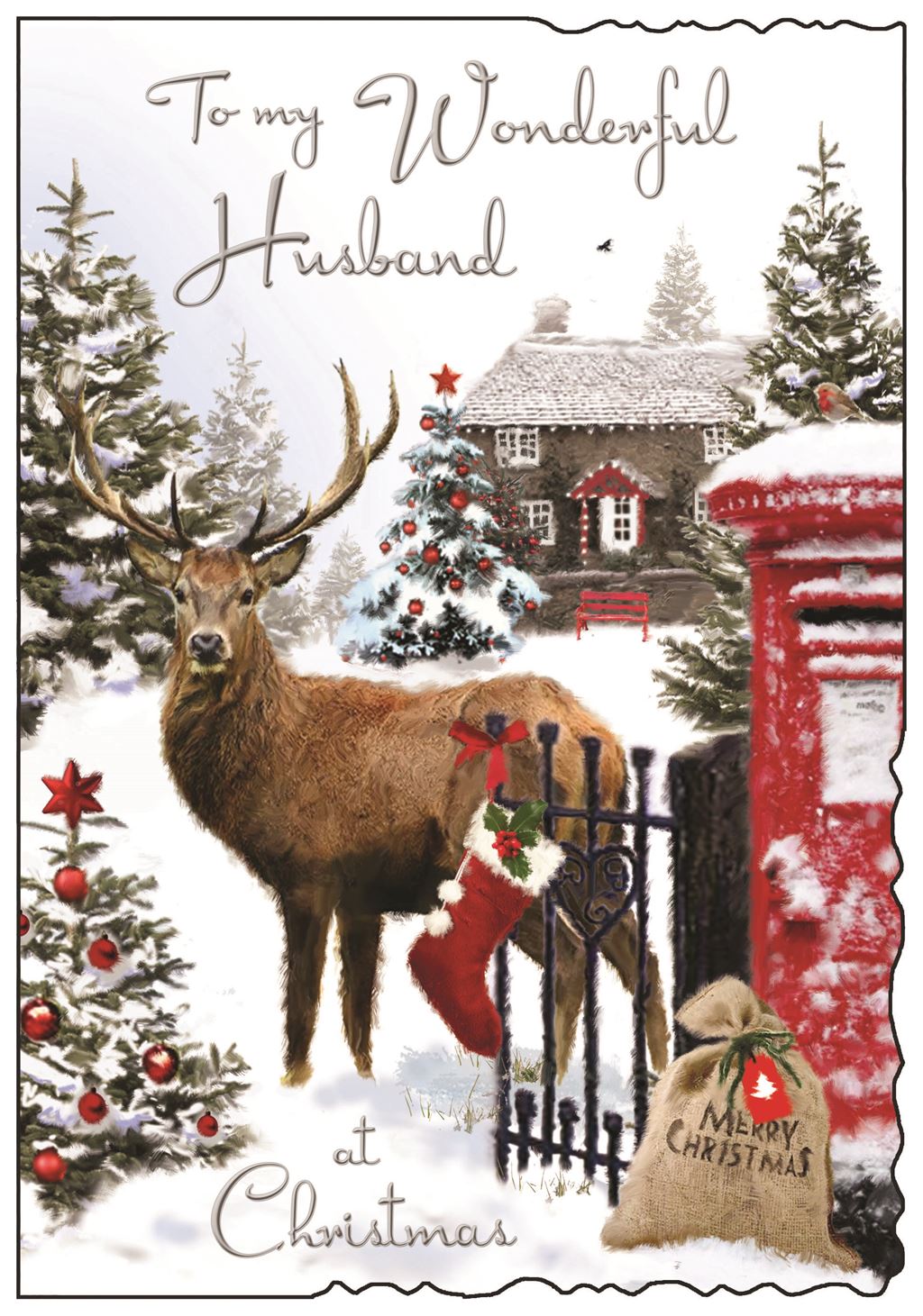 Husband (stag) - Christmas Card