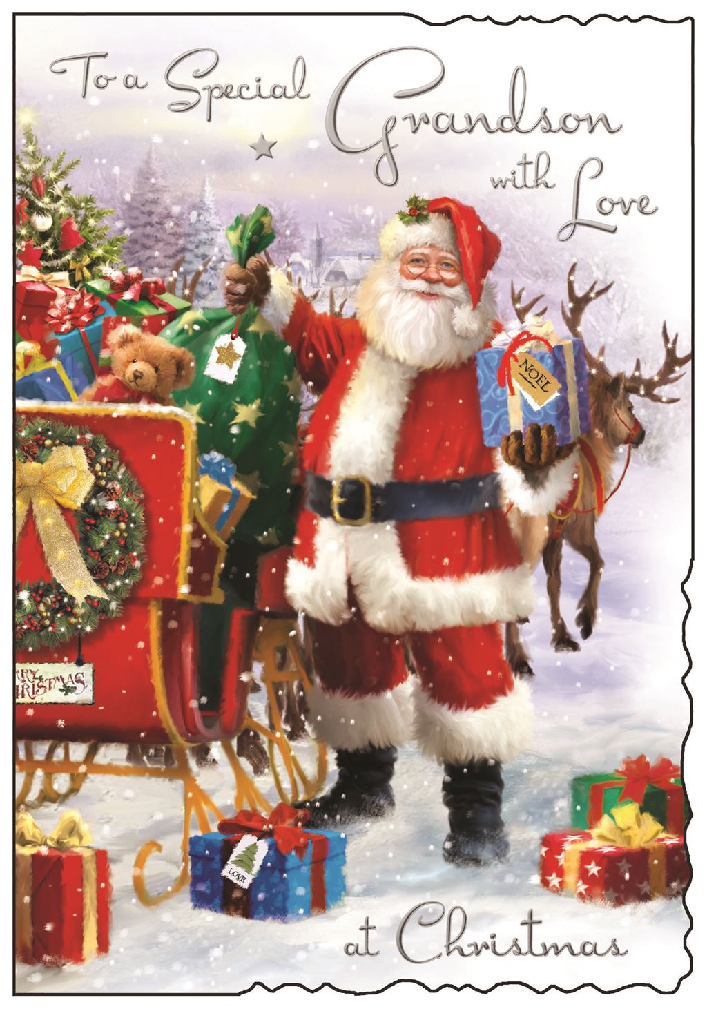 Grandson (santa sleigh) - Christmas Card