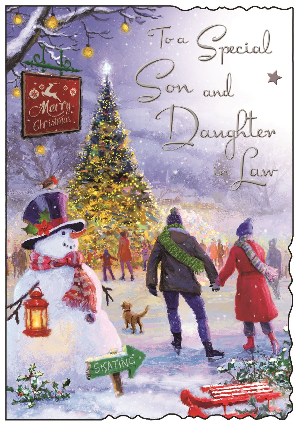Son & Daughter in Law (skaters) - Christmas Card