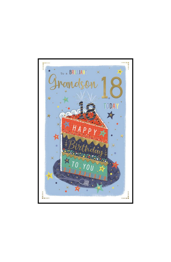 Brilliant Grandson on your 18th Birthday card