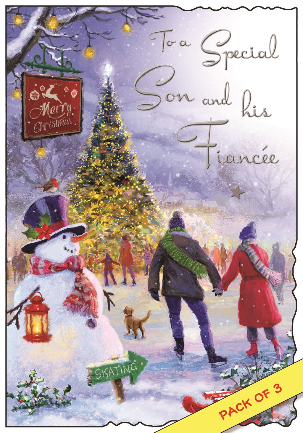 Son & Fiancée (skaters) - Christmas Card