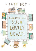 Such lovely news baby boy card