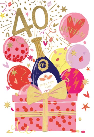 40th Birthday card