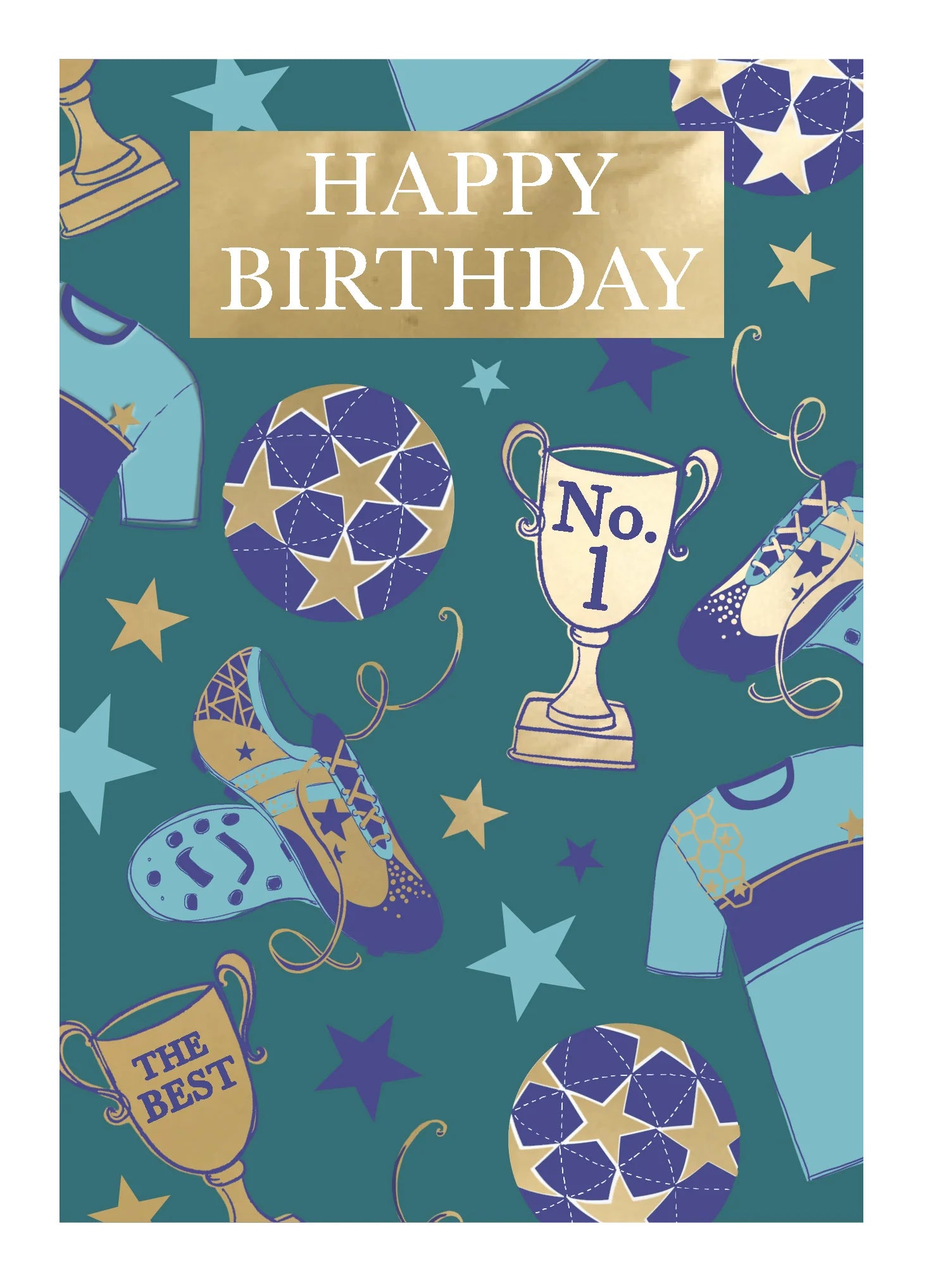 Footballer  - Hospice UK birthday card