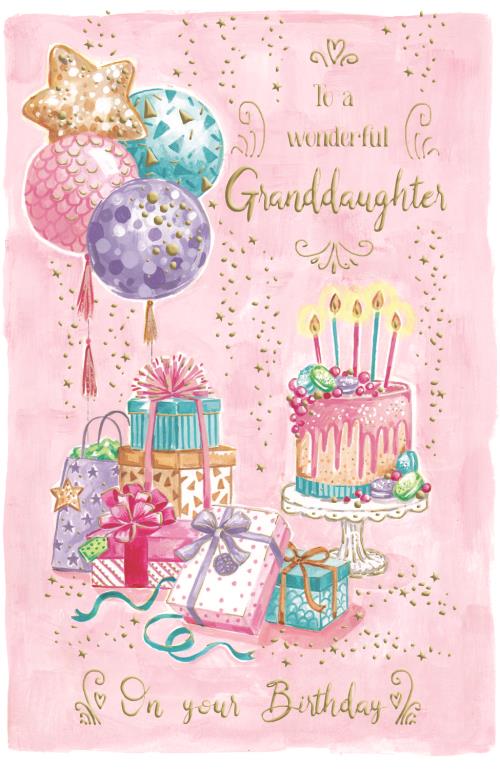 Wonderful Granddaughter - Birthday card