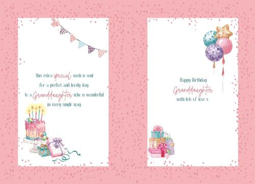 Wonderful Granddaughter - Birthday card
