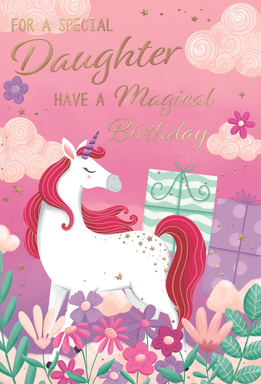 Special Daughter, unicorn birthday card