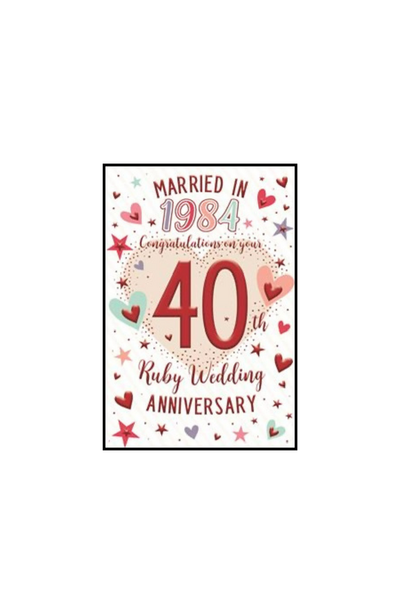 Married in 1984 - 40th Anniversary card