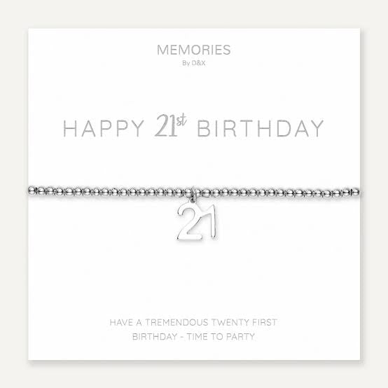 D&X Memories Happy 21st Birthday - Bracelet