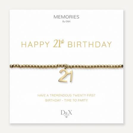 Happy 21st Birthday - Memories bracelet