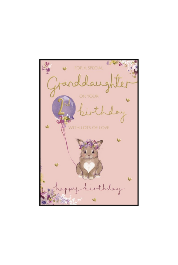 Special Granddaughter on your 2nd Birthday card