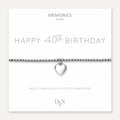 Happy 40th  Birthday - memories bracelet