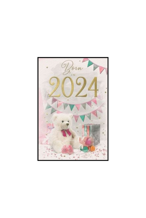 Baby Girl Born in 2024- New baby card